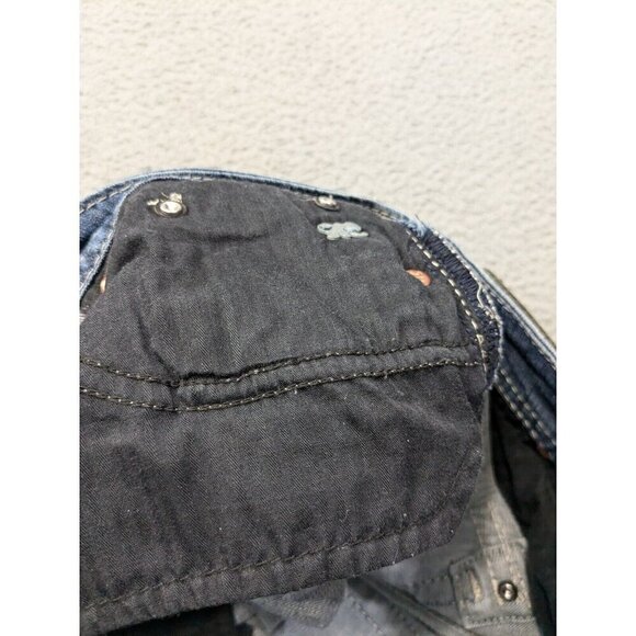 Miss Me Jean Shorts Women 28 Denim Stretch Colorful Sequins Cutoff Flap Pocket - Picture 9 of 16